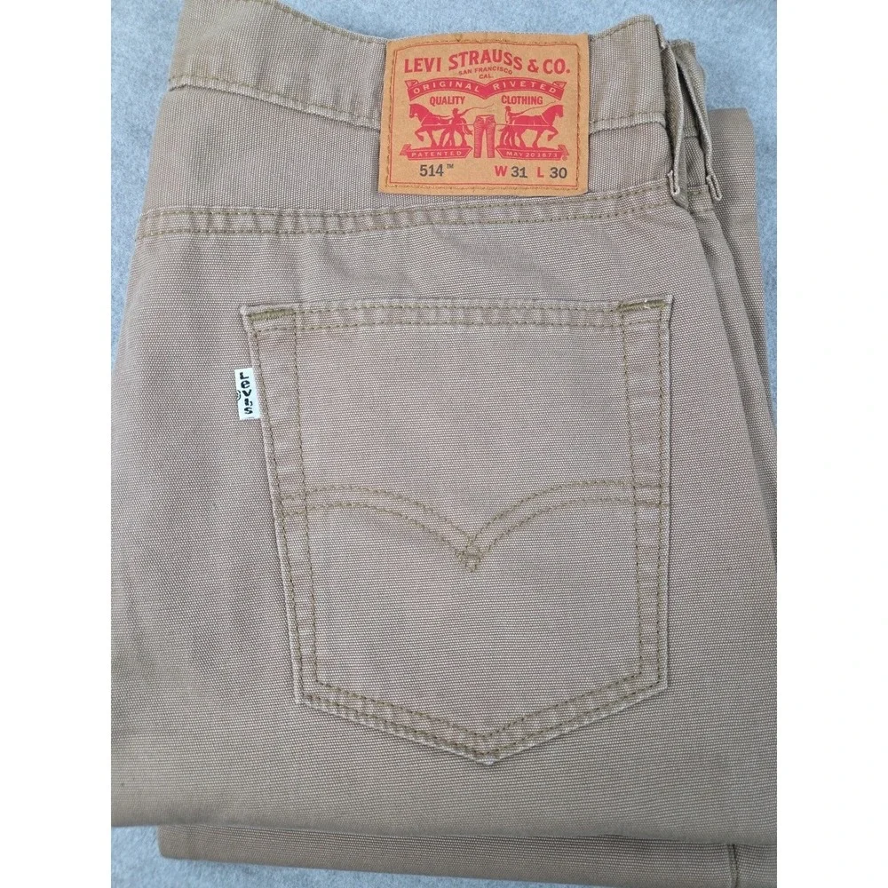Levis 514‎ Straight Leg Jeans Men's 31x30 Brown Twill Cotton Classic Cowboy
